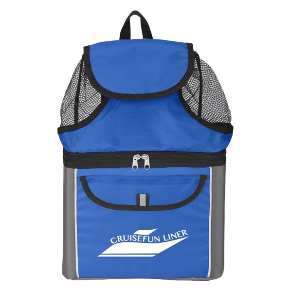 Beach backpack with mesh top compartment and adjustable padded shoulder straps.... from ASI 61125 Hit Promotional Products / Hit®