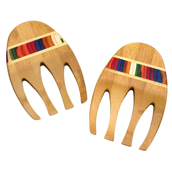 Layered birchwood salad hands in warm yet bold colors for a... from ASI 91565 Totally Bamboo
