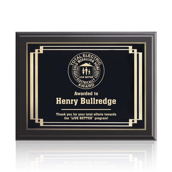 Plaque - Black / Black, 7" x 9".... from ASI 84592 St Regis Group / St Regis