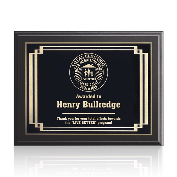 Plaque - Black / Black, 7" x 9".... from ASI 84592 St Regis Group / St Regis