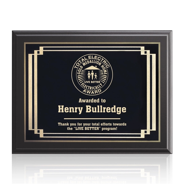 Plaque - Black / Black, 7" x 9".... from ASI 84592 St Regis Group / St Regis