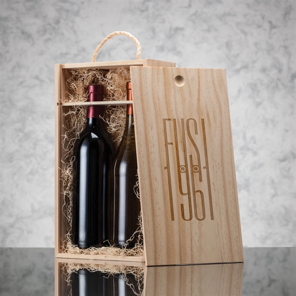 The Lahner Crate presents your wine with the classic old-fashioned appeal... from ASI 84592 St Regis Group