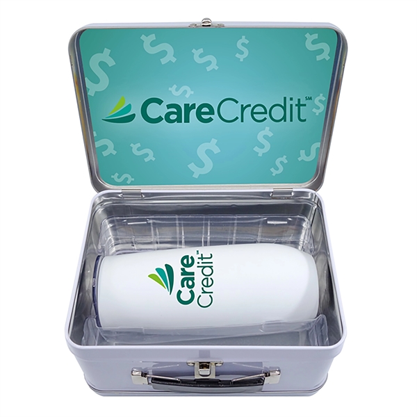 8" x 6" x 4" retro metal lunchbox with PVC insert... from ASI 90807 Tekweld