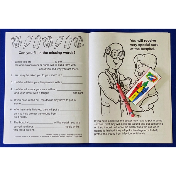 COLORING SET: Your Hospital Cares About You educational coloring and activity... from ASI 45815 Coloring Book Solutions / Coloring Book Solutions™