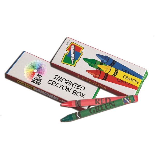 4 pack of red, yellow, green and blue crayons in imprintable... from ASI 45815 Coloring Book Solutions / Coloring Book Solutions™ LivRite