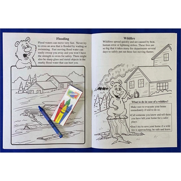 Learning Natural Disaster Safety coloring and activity book fun pack.... from ASI 45815 Coloring Book Solutions