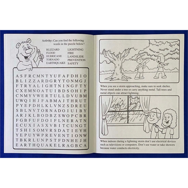 Learning Natural Disaster Safety educational coloring and activity book.... from ASI 45815 Coloring Book Solutions / Coloring Book Solutions™