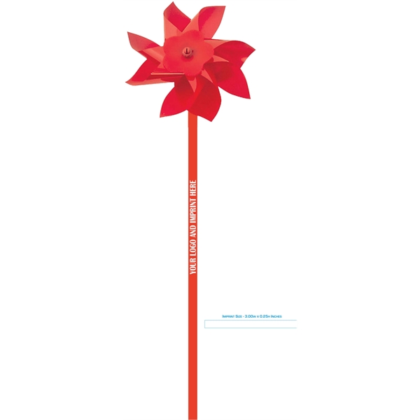 Pinwheel toy, Red (includes logo and Assembly)... from ASI 57713 Glow Promotions / Glow Promotions