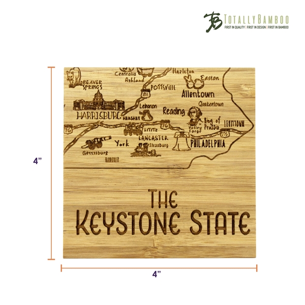 4 piece puzzle bamboo coaster with storage case. Lightweight, durable and... from ASI 91565 Totally Bamboo