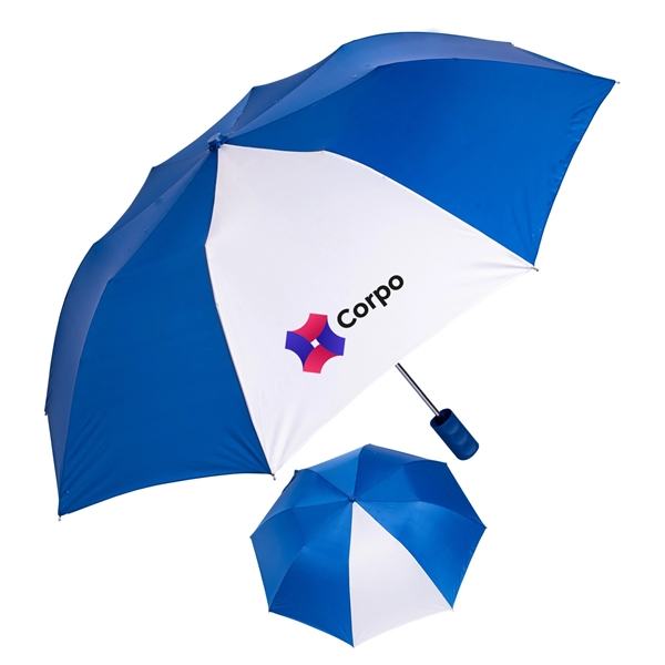 Auto open folding umbrella with 42" arc, matching rubberized handle and... from ASI 76730 Peerless Umbrella Co Inc