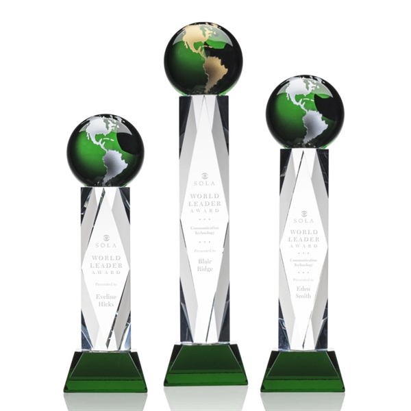 This award features a 4" Green Optical global with gold or... from ASI 84592 St Regis Group / St Regis