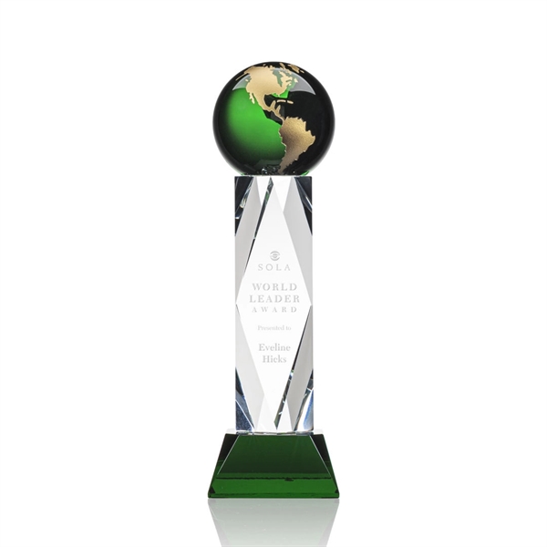 This award features a 4" Green Optical global with gold or... from ASI 84592 St Regis Group / St Regis