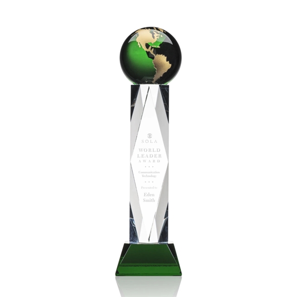 This award features a 4" Green Optical global with gold or... from ASI 84592 St Regis Group / St Regis