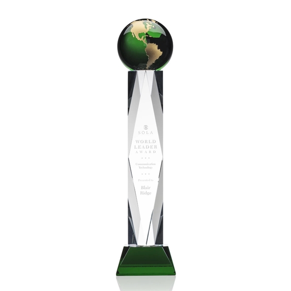 This award features a 4" Green Optical global with gold or... from ASI 84592 St Regis Group / St Regis