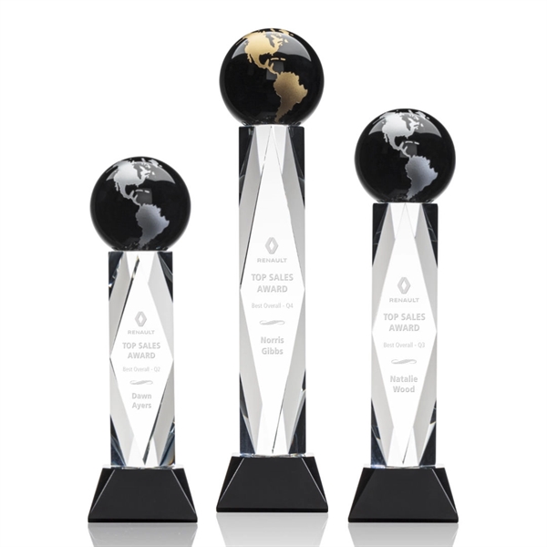 This award features a 4" Black Optical global with gold or... from ASI 84592 St Regis Group / St Regis