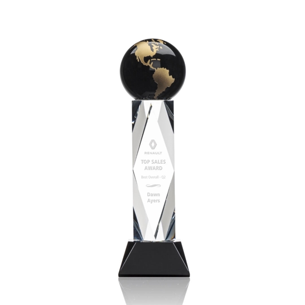 This award features a 4" Black Optical global with gold or... from ASI 84592 St Regis Group / St Regis
