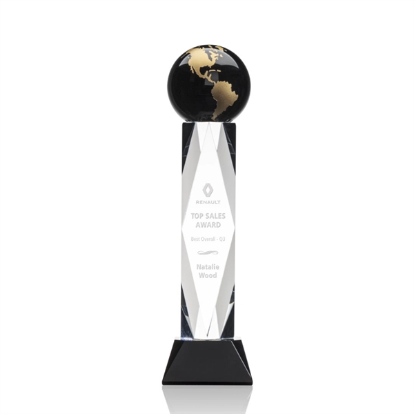 This award features a 4" Black Optical global with gold or... from ASI 84592 St Regis Group / St Regis