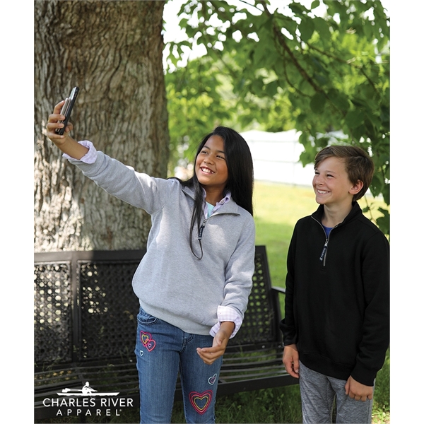 Youth Crosswind cotton and polyester sweatshirts with quarter-zip closure.... from ASI 44620 Charles River Apparel