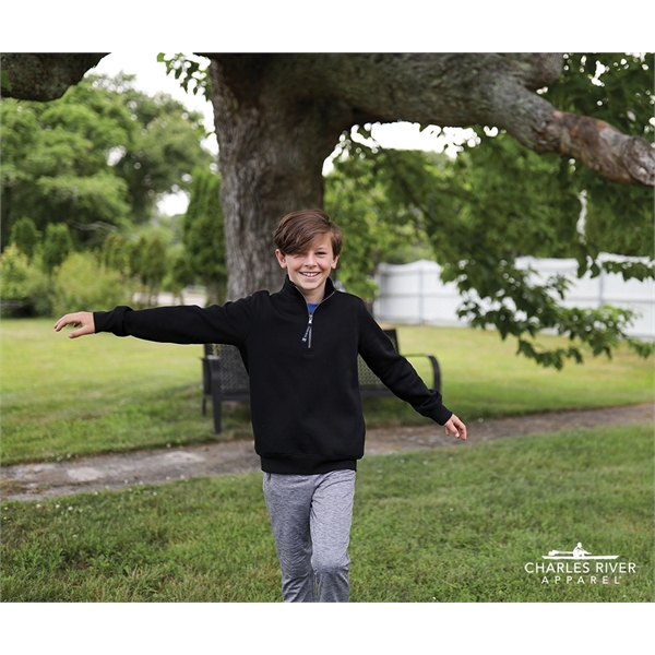 Youth Crosswind cotton and polyester sweatshirts with quarter-zip closure.... from ASI 44620 Charles River Apparel