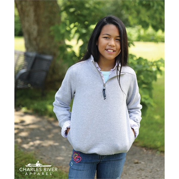 Youth Crosswind cotton and polyester sweatshirts with quarter-zip closure.... from ASI 44620 Charles River Apparel