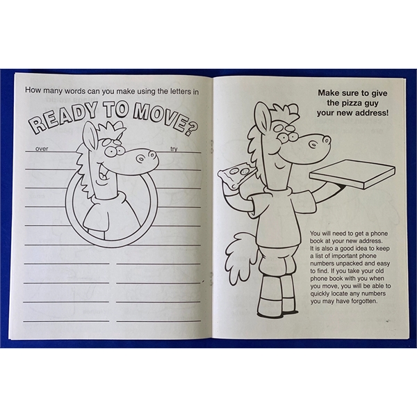 When I Move coloring and activity book.... from ASI 45815 Coloring Book Solutions / Coloring Book Solutions™