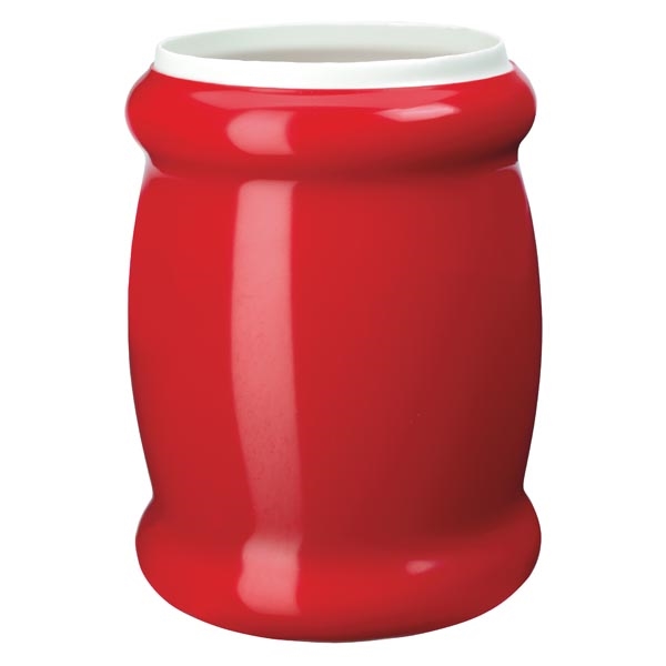 Metallic-looking vinyl beverage sleeve with dual-layer insulation.... from ASI 40480 Koozie Group / Norwood