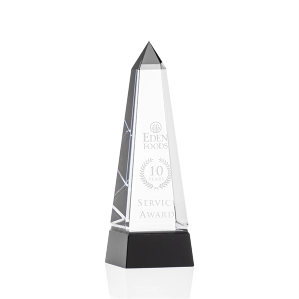 Optical black grooved obelisk crystal award.... from ASI 84592 St Regis Group / St Regis