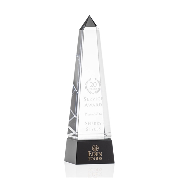 Optical black grooved obelisk crystal award.... from ASI 84592 St Regis Group / St Regis