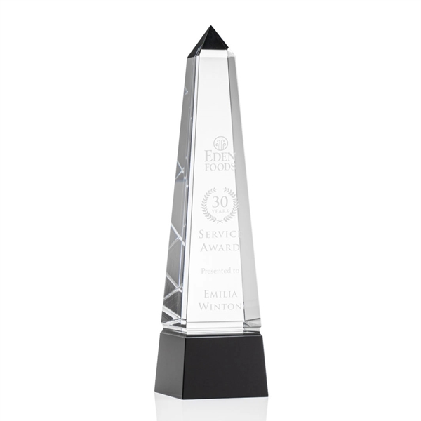 Optical black grooved obelisk crystal award.... from ASI 84592 St Regis Group / St Regis