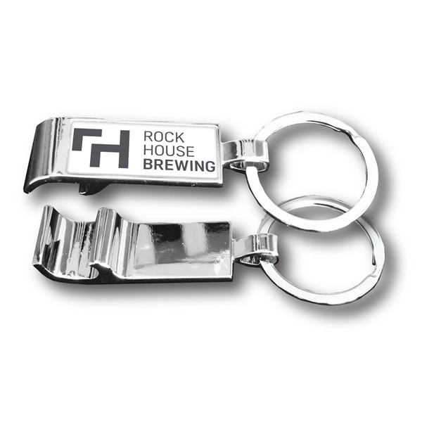 Rectangle shaped, metal, chrome-plated bottle opener measuring 2.5" x .75" x... from ASI 63073 Openers.Beer