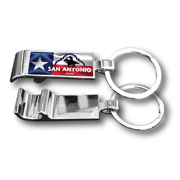 Rectangle shaped, metal, chrome-plated bottle opener measuring 2.5" x .75" x... from ASI 63073 Openers.Beer