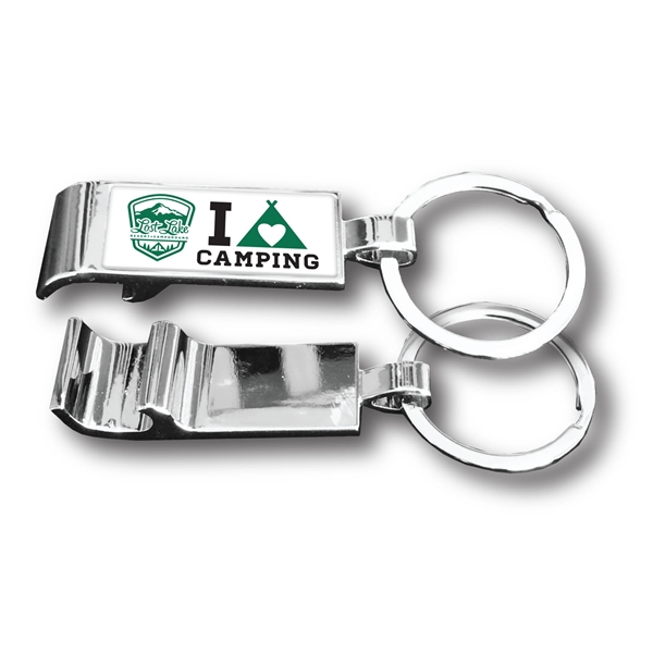 Rectangle shaped, metal, chrome-plated bottle opener measuring 2.5" x .75" x... from ASI 63073 Openers.Beer