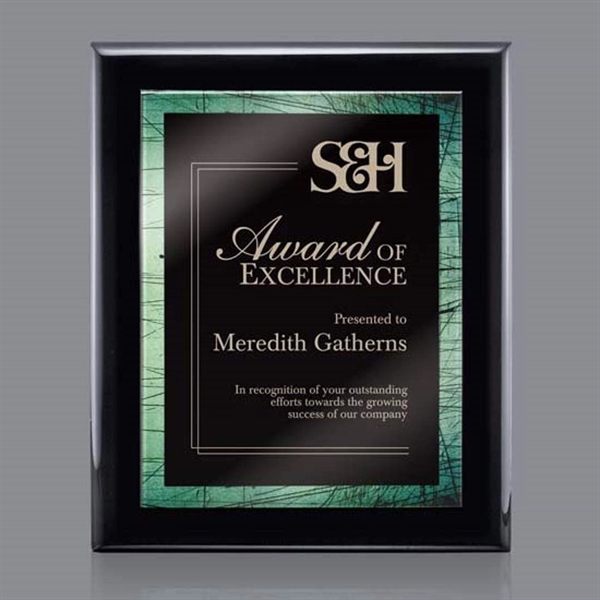 Oakleigh/Caprice Plaque - Black/Green 8"x10"... from ASI 84592 St Regis Group / St Regis