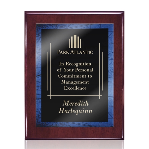 Oakleigh/Caprice Plaque - Rosewood/Blue 8"x10"... from ASI 84592 St Regis Group / St Regis