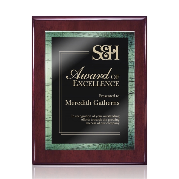 Oakleigh/Caprice Plaque - Rosewood/Green 8"x10"... from ASI 84592 St Regis Group / St Regis
