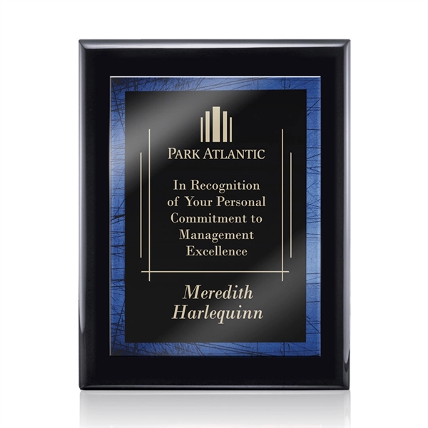 Oakleigh/Caprice Plaque - Black/Blue 8"x10"... from ASI 84592 St Regis Group / St Regis