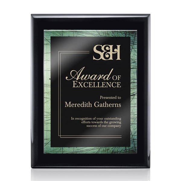 Oakleigh/Caprice Plaque - Black/Green 8"x10"... from ASI 84592 St Regis Group / St Regis