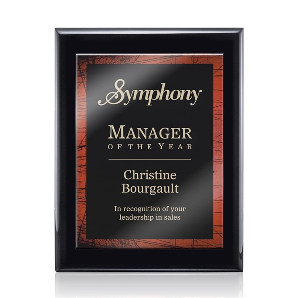 Oakleigh/Caprice Plaque - Black/Red 8"x10"... from ASI 84592 St Regis Group / St Regis