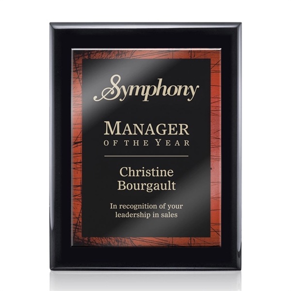 Oakleigh/Caprice Plaque - Black/Red 8"x10"... from ASI 84592 St Regis Group / St Regis