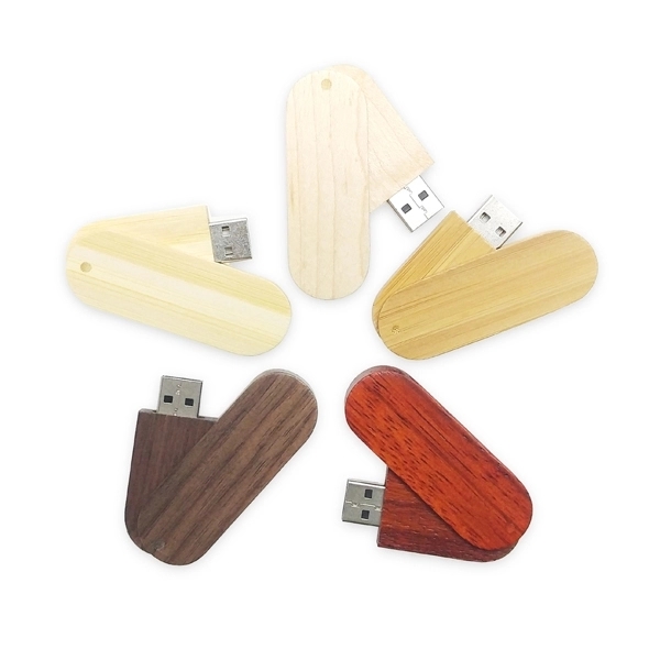 USB flash drive made from bamboo, rosewood, walnut or maple that's... from ASI 63776 KTI Networks Inc / KTI Promo