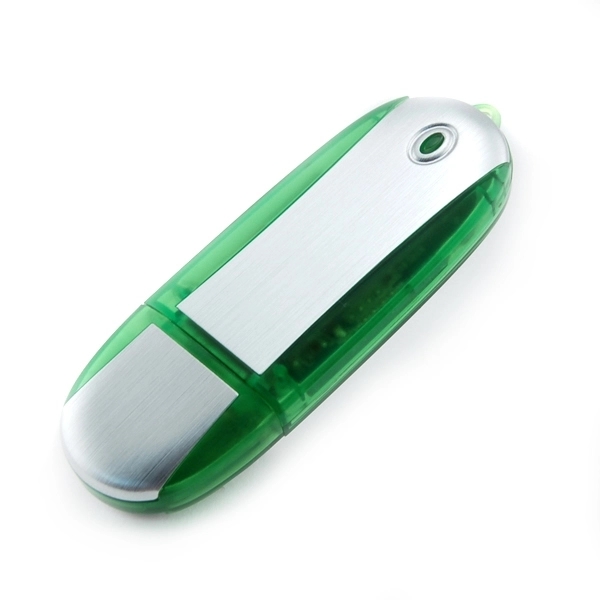 Metal USB drive with brushed aluminum surface, variety of imprint options... from ASI 63776 KTI Networks Inc / KTI Promo