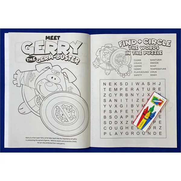 Stop the Spread of Germs educational coloring and activity book fun... from ASI 45815 Coloring Book Solutions