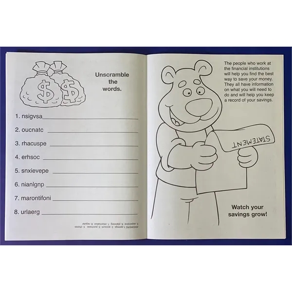My Savings Account coloring and activity book.... from ASI 45815 Coloring Book Solutions / Coloring Book Solutions™
