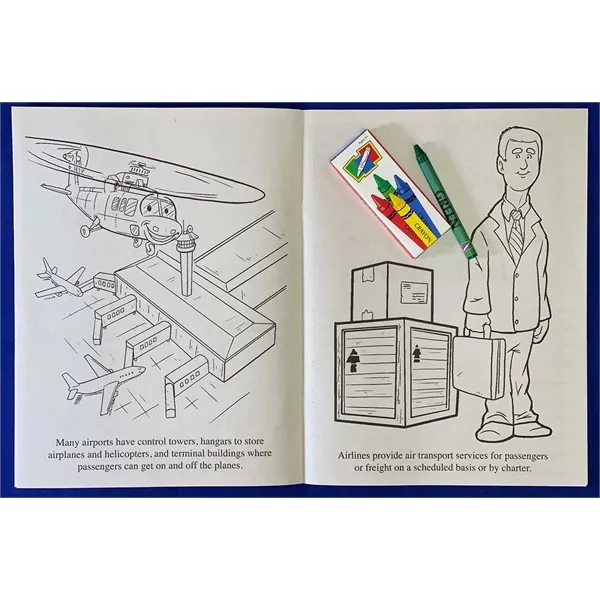 COLORING SET:  Aviation Adventures Coloring and activity book fun pack... from ASI 45815 Coloring Book Solutions / Coloring Book Solutions™