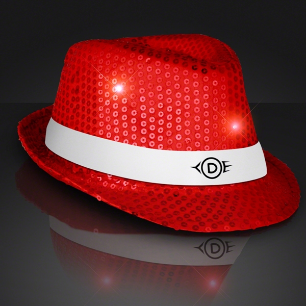 Blank or Imprinted. Custom shiny fedora hats with flashing lights.... from ASI 34194 ALightPromos / Alight Promotional Products
