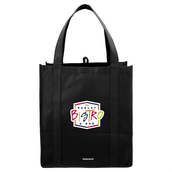 10" x 14.5" x 13" non-woven grocery tote bag with antibacterial... from ASI 66887 PCNA / Bullet