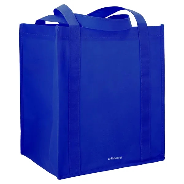 10" x 14.5" x 13" non-woven grocery tote bag with antibacterial... from ASI 66887 PCNA / Bullet