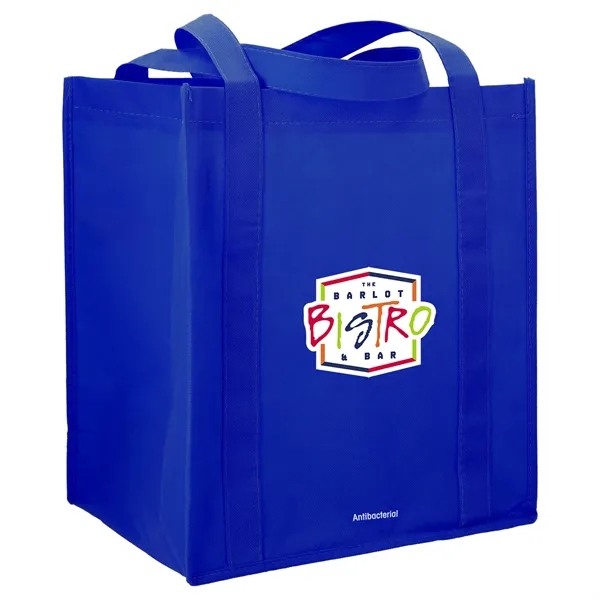 10" x 14.5" x 13" non-woven grocery tote bag with antibacterial... from ASI 66887 PCNA / Bullet
