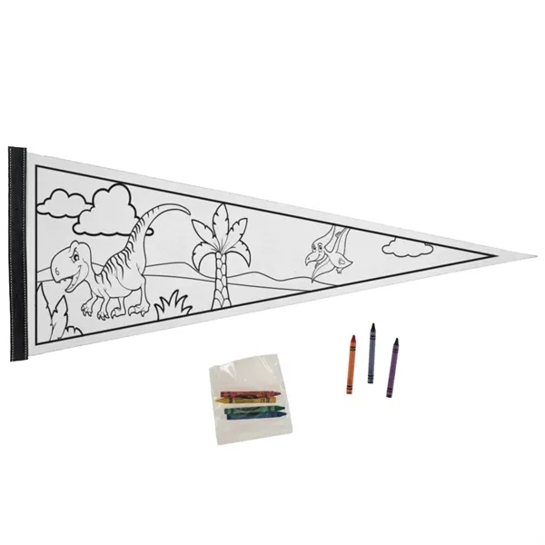 Color Me felt 12" x 30" pennants - great for coloring... from ASI 77280 Pepco Poms / Pepco Poms