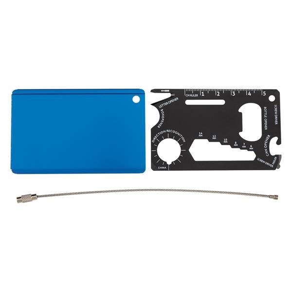 10-in-1 tool card with a protective aluminum sleeve, metal wire attachment,... from ASI 61125 Hit Promotional Products / Hit®